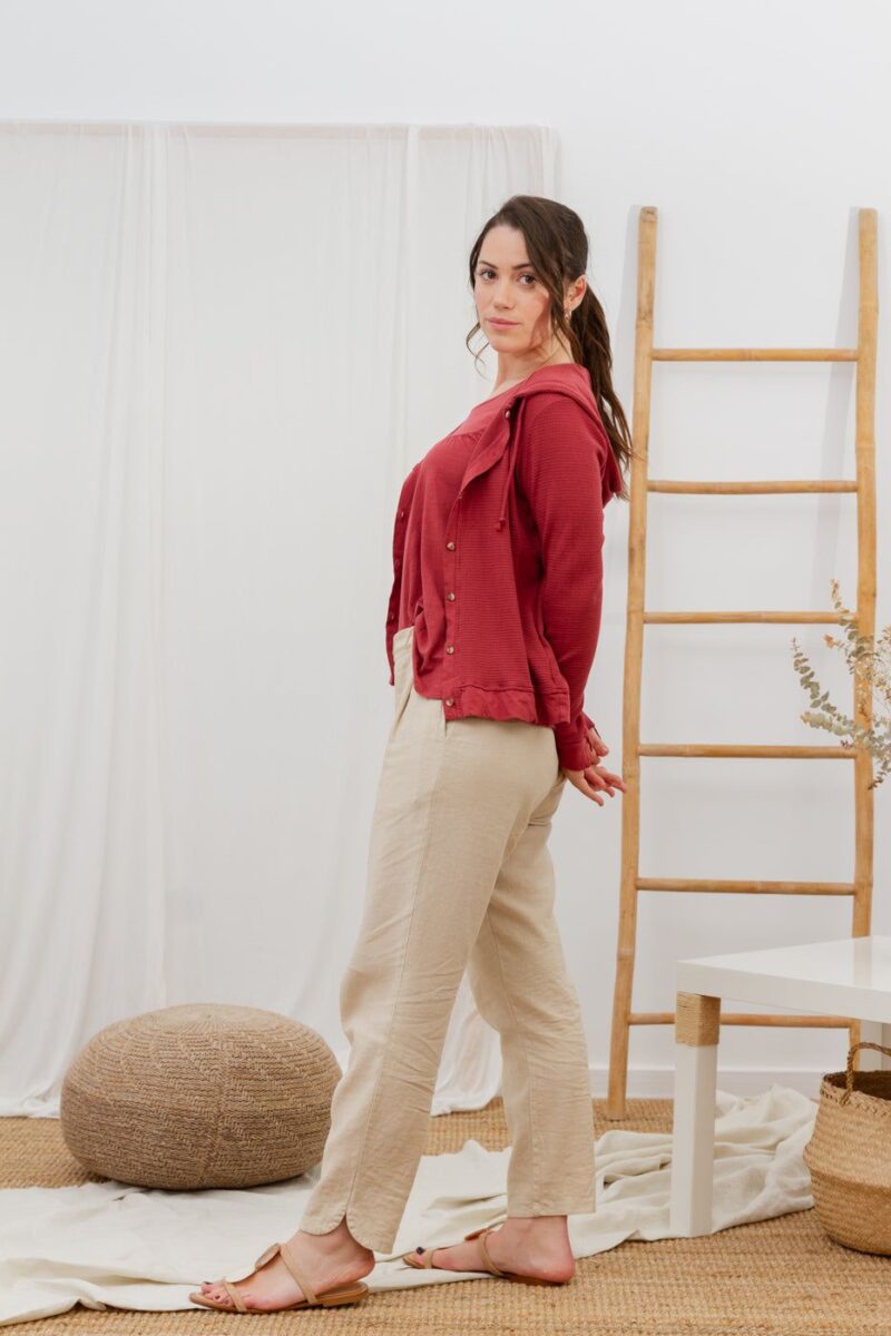 Pantalón lino pinzas