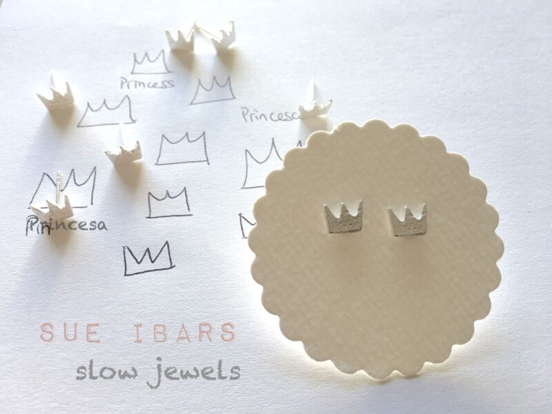 Mini pendientes coronas - Imagen 3