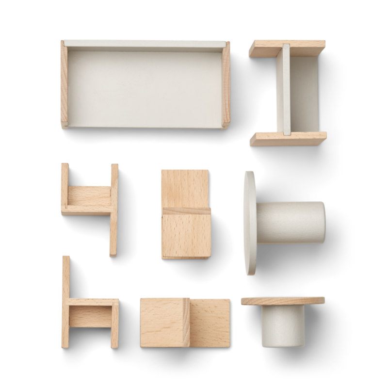 Set mini mobiliario madera - Imagen 2