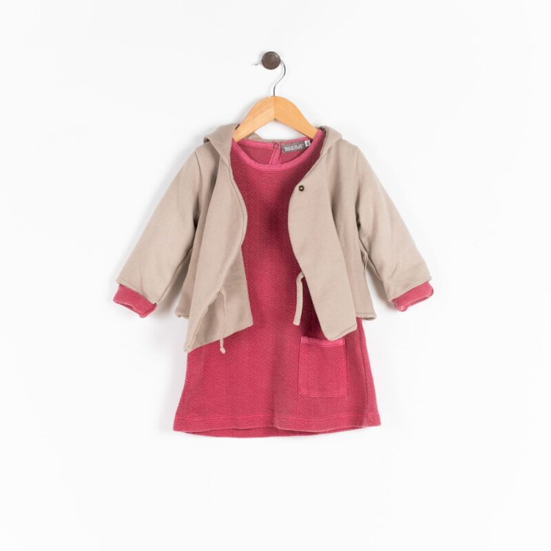 Vestido bolsillito fresa invierno - Imagen 2