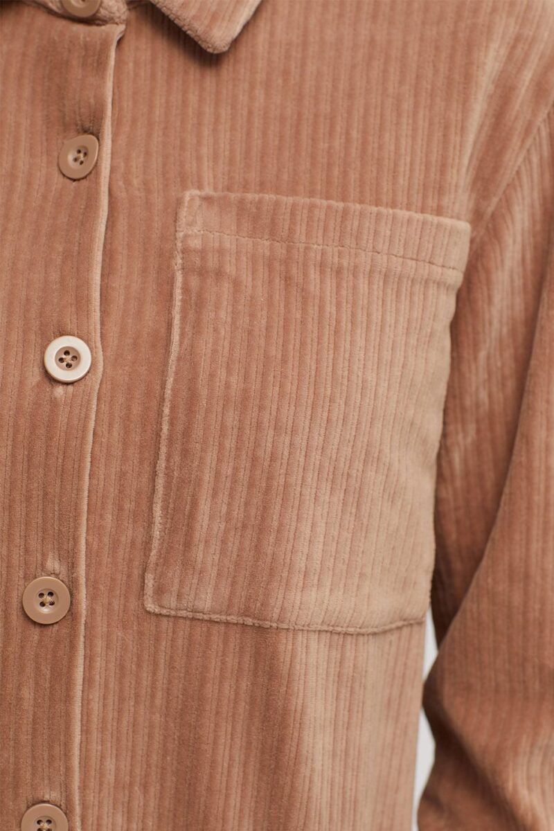 Camisa larga pana elástica - Imagen 3