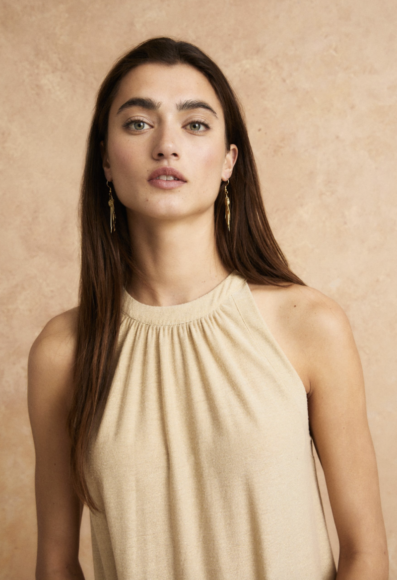 Vestido dorado lucía - Imagen 2