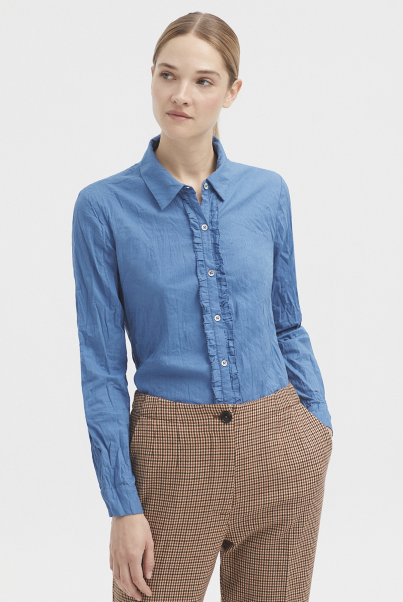 Camisa lisa azul