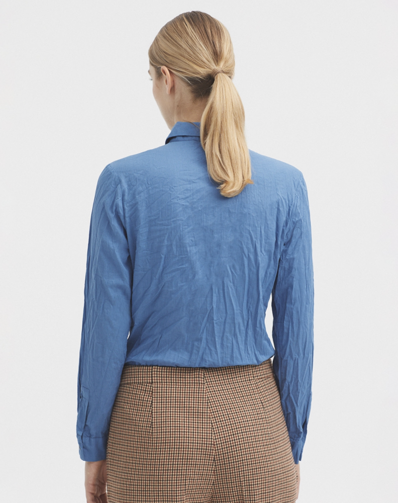 Camisa lisa azul - Imagen 4