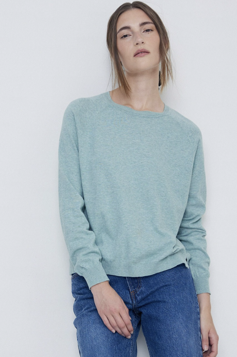 Jersey algodón cuello redondo