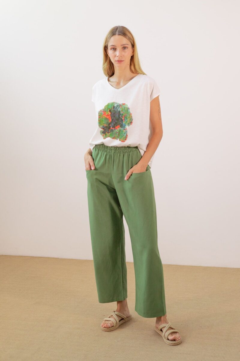 Camiseta cruda flor - Imagen 2