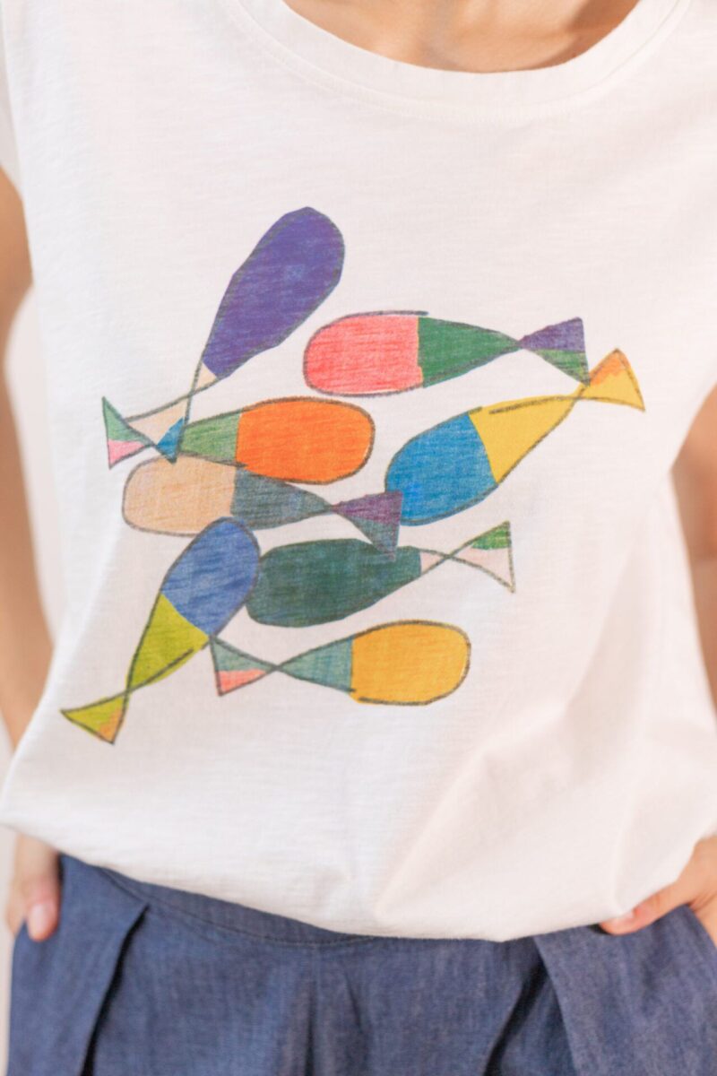 Camiseta cruda peces - Imagen 3