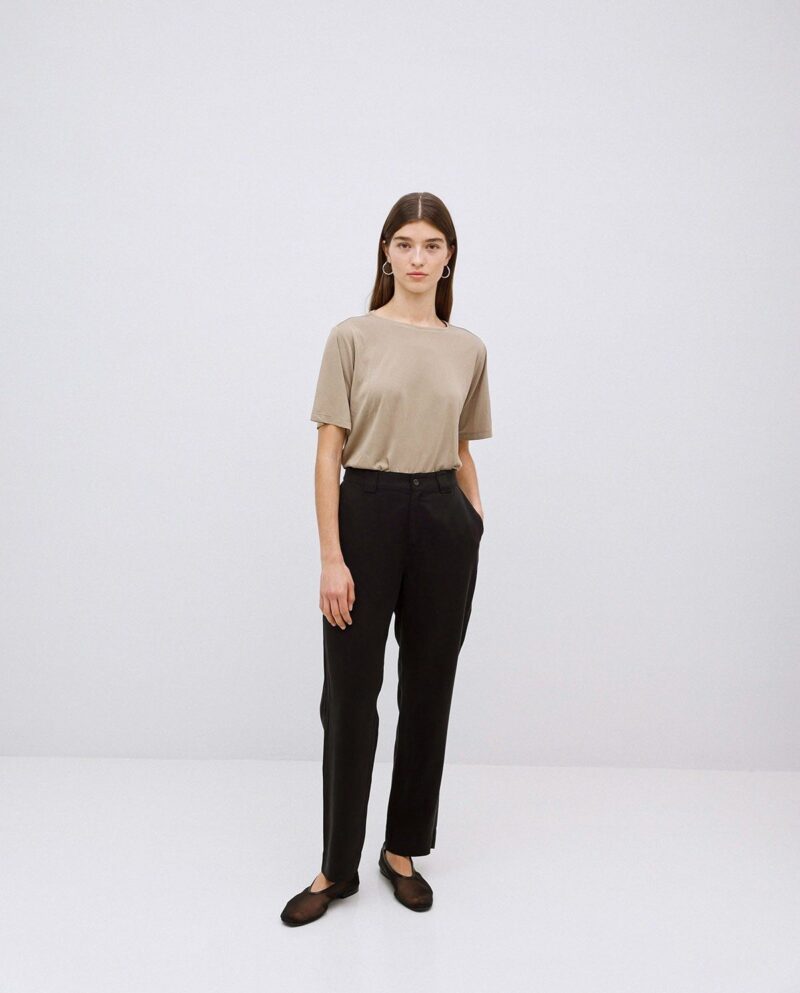 Pantalón tencel recto