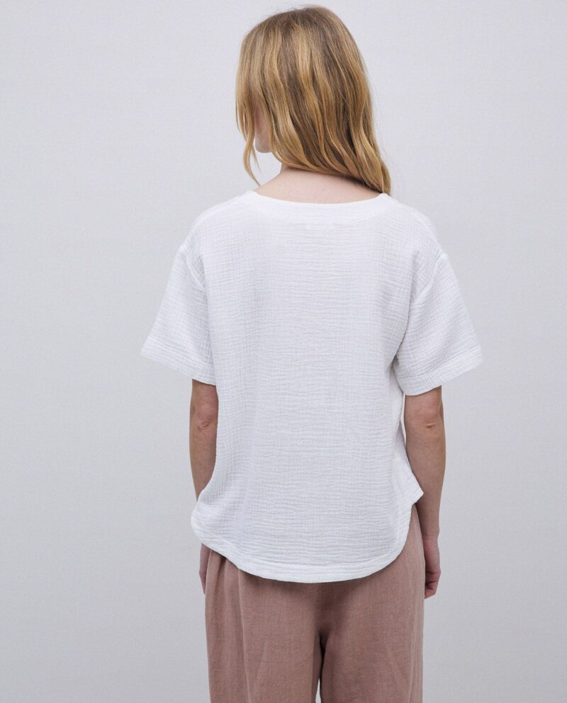 Blusa pico doble gasa - Imagen 3