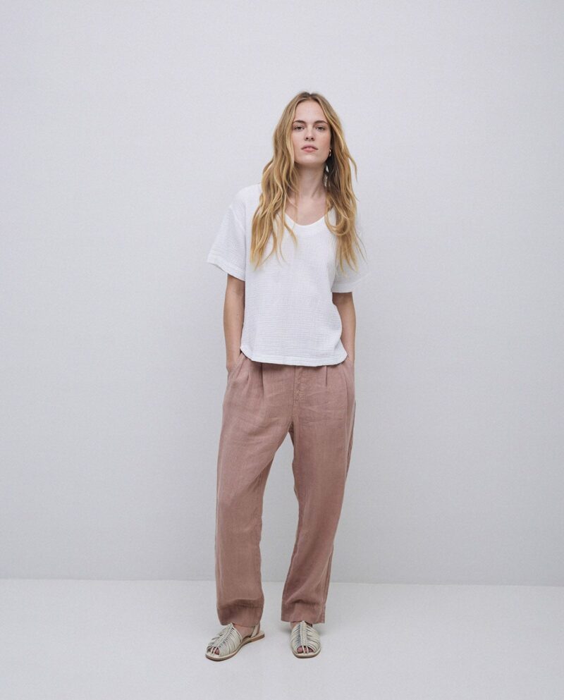 Blusa pico doble gasa - Imagen 4