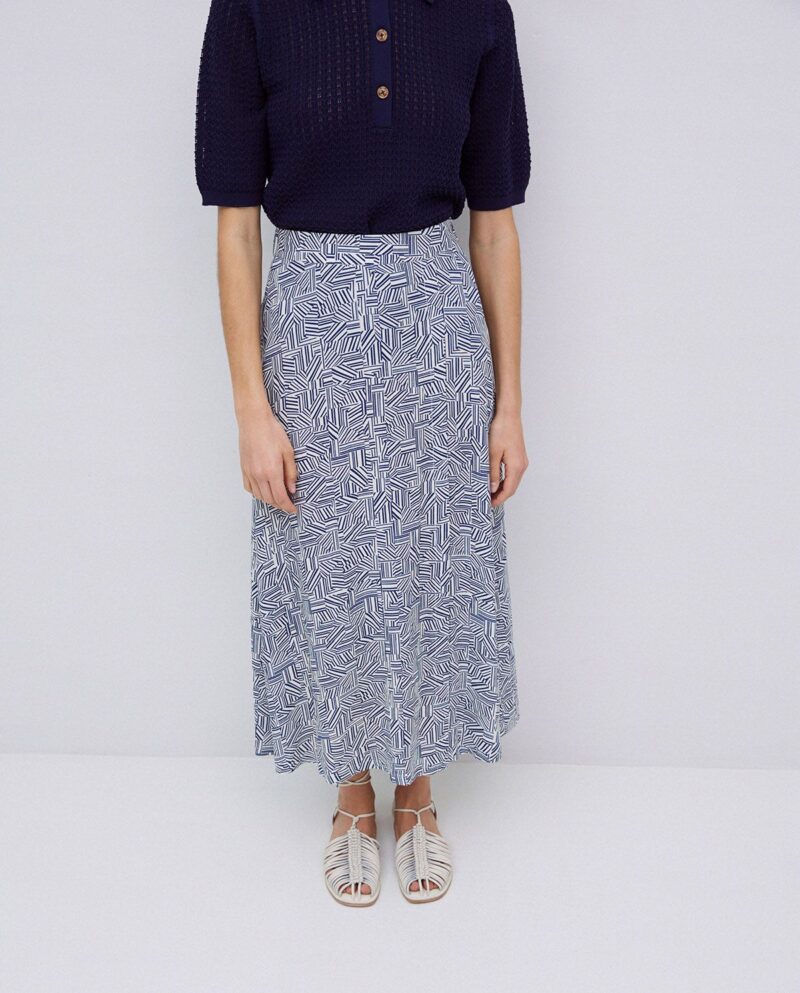 Falda midi viscosa - Imagen 4