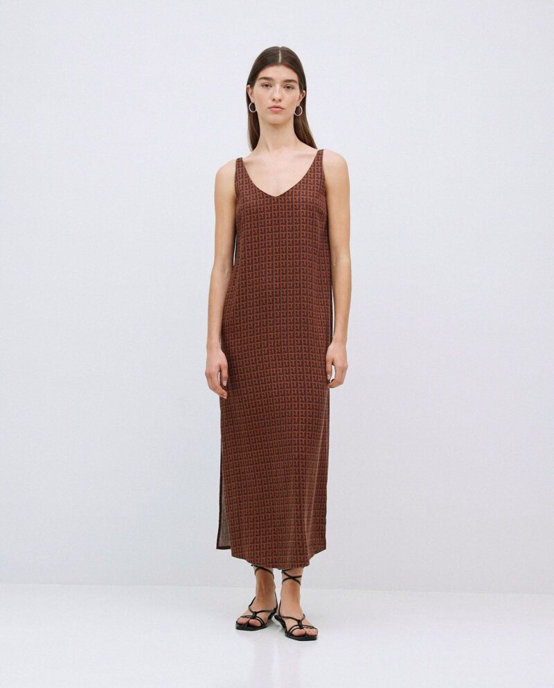 Vestido tencel pico