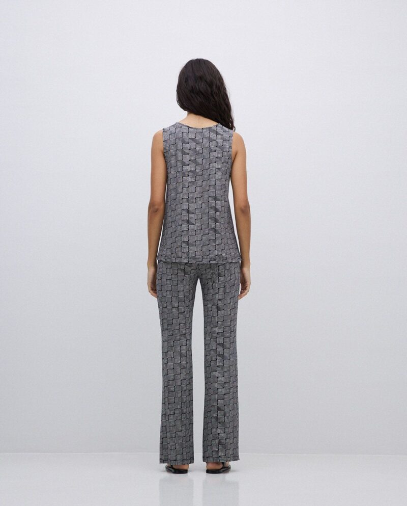 Pantalón acampanado geometrico - Imagen 2
