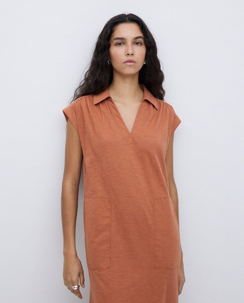 Vestido camisero flamé - Imagen 2