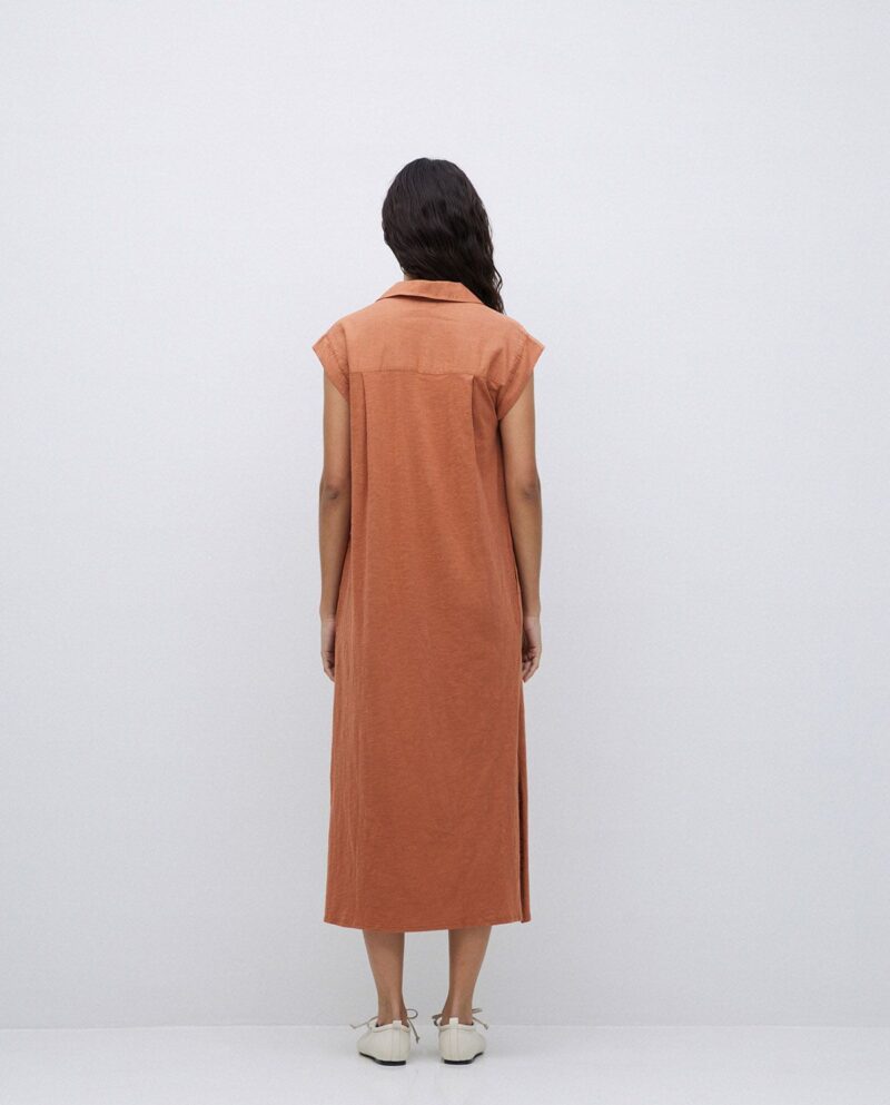 Vestido camisero flamé - Imagen 4