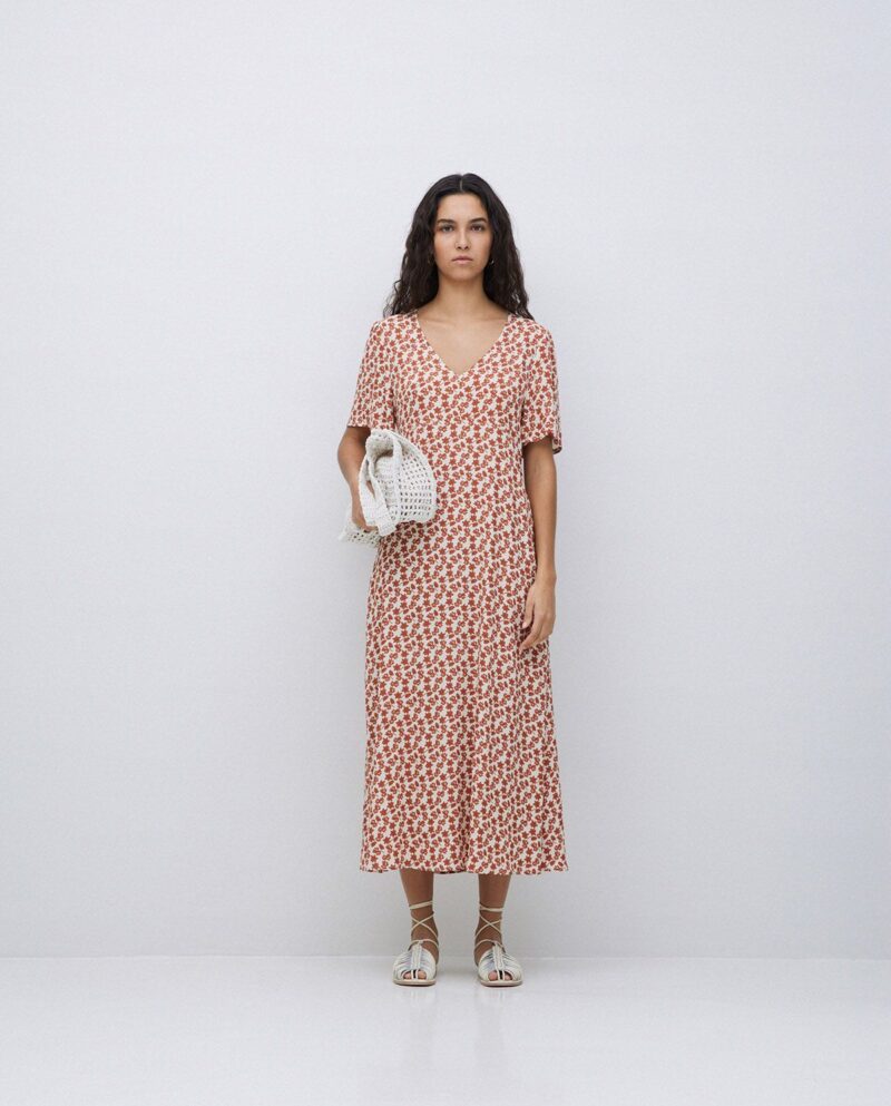Vestido pico viscosa
