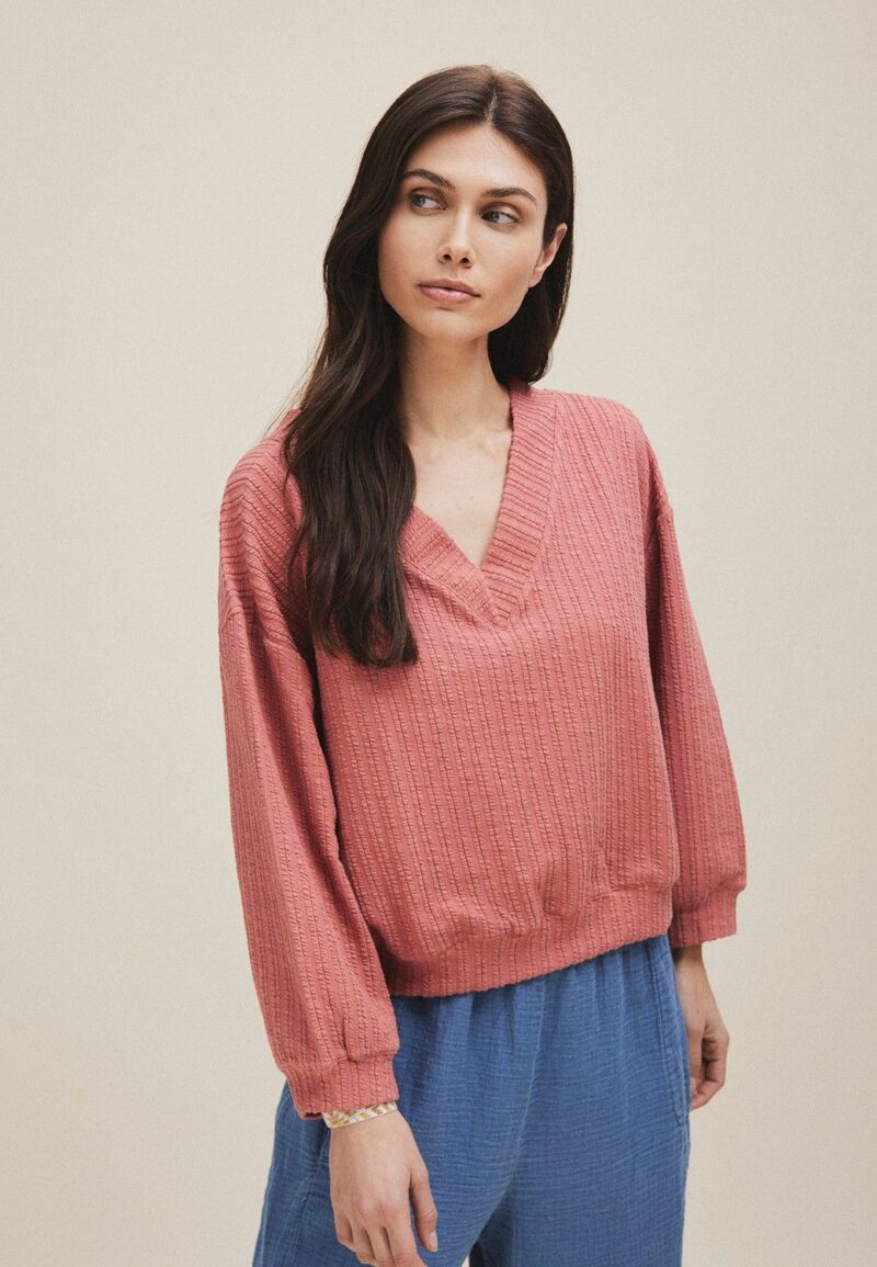 Sudadera cuello pico