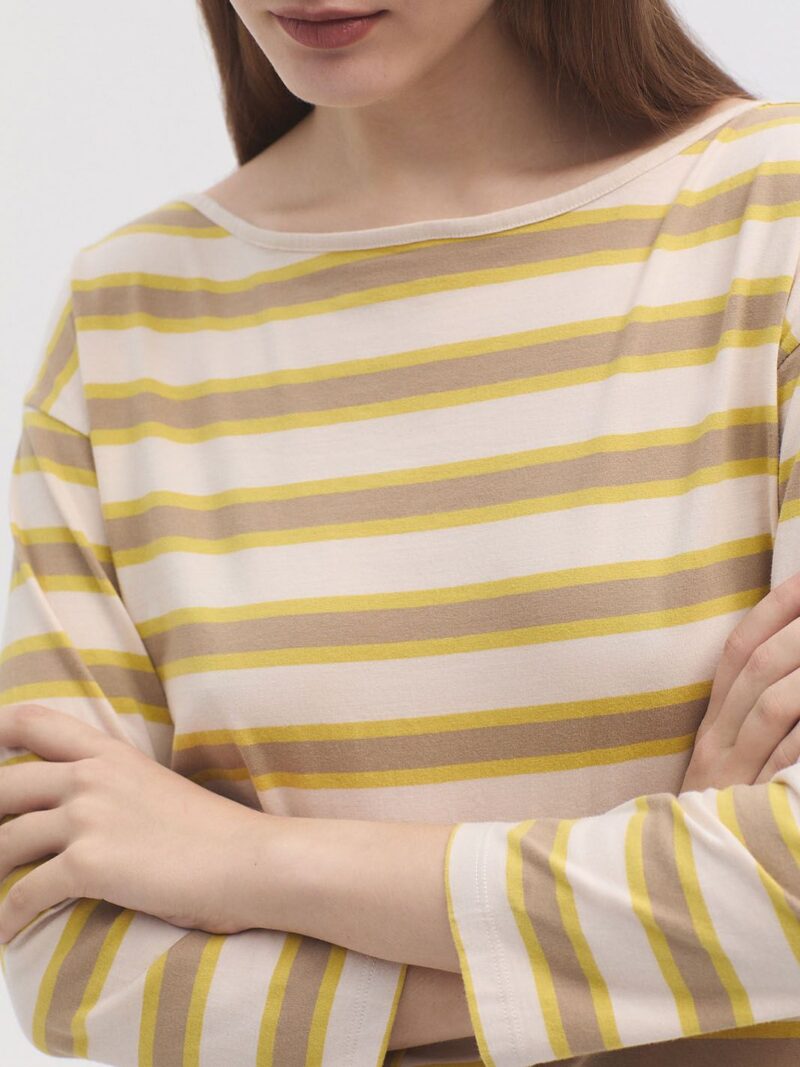 Camiseta rayas escote barco - Imagen 3