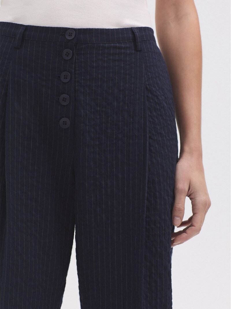 Pantalon raya diplo tejido arrugado - Imagen 6