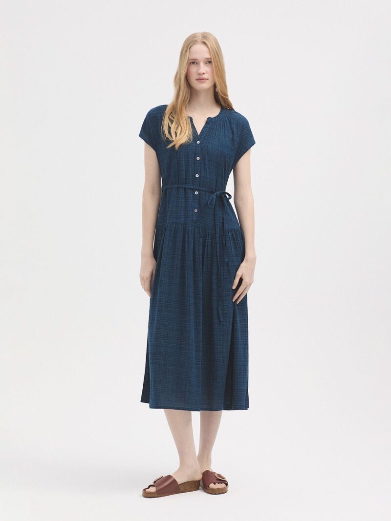 Vestido largo cuadrill