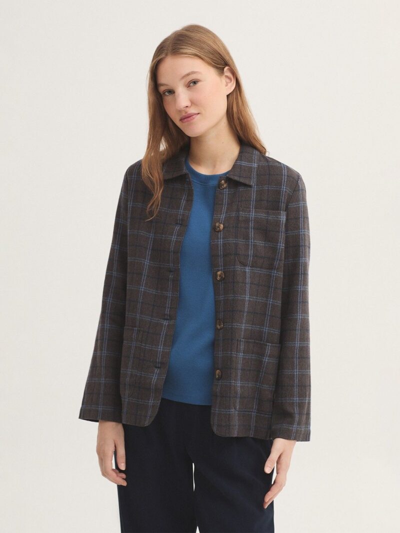 Chaqueta fluida de cuadros - Imagen 2