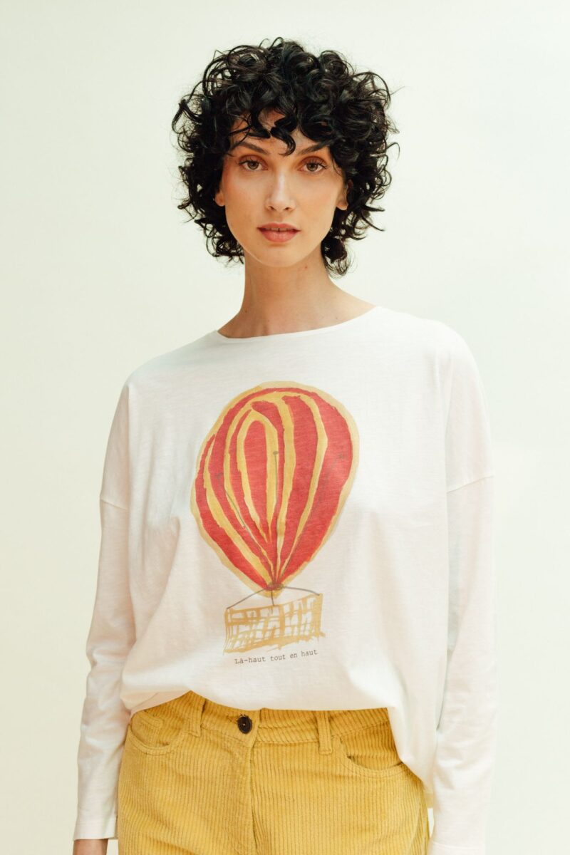 Camiseta ecru balloon - Imagen 2